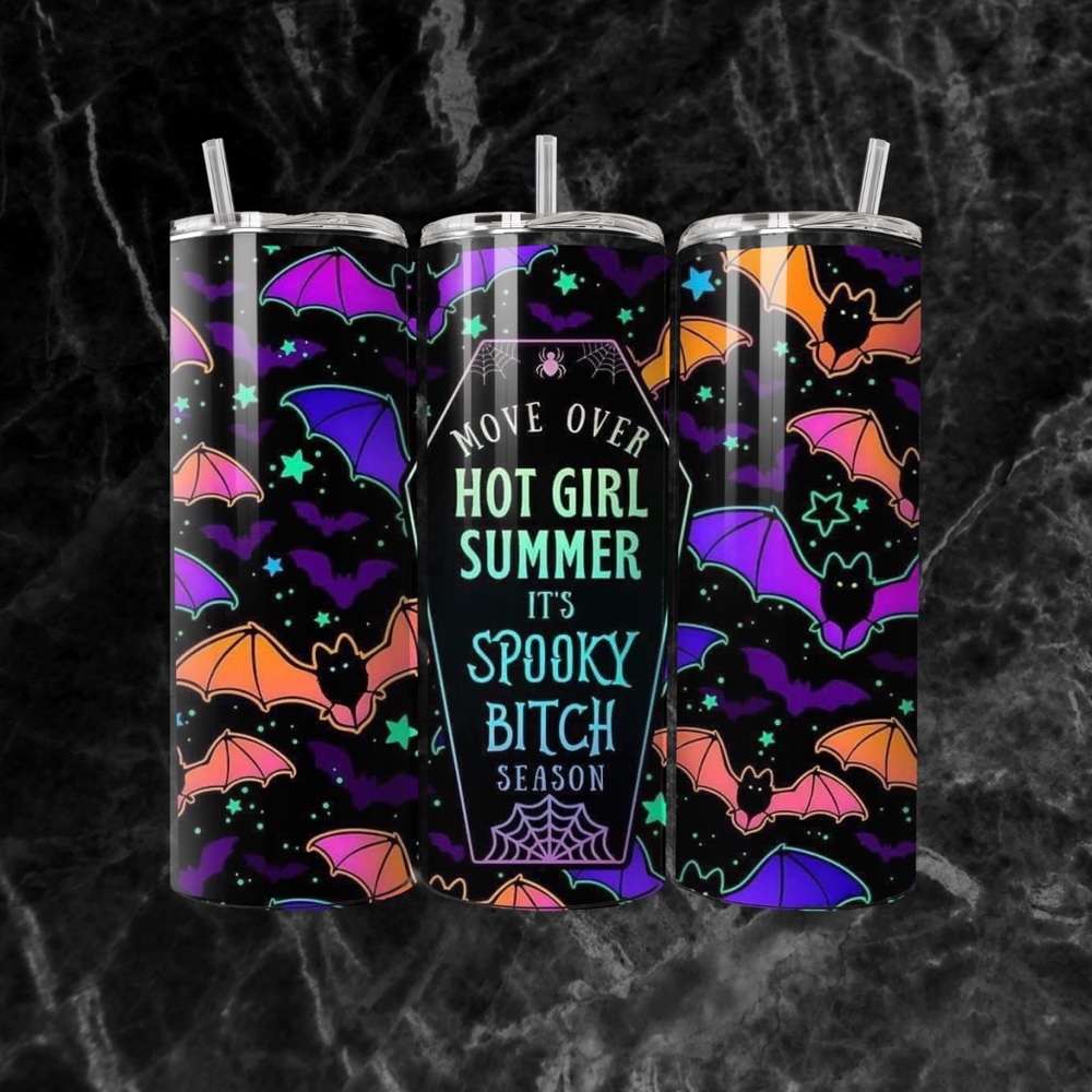 Spooky Mom 20oz Tumbler | Skinny Tumbler | Tumbler Cup| Halloween Tumbler
